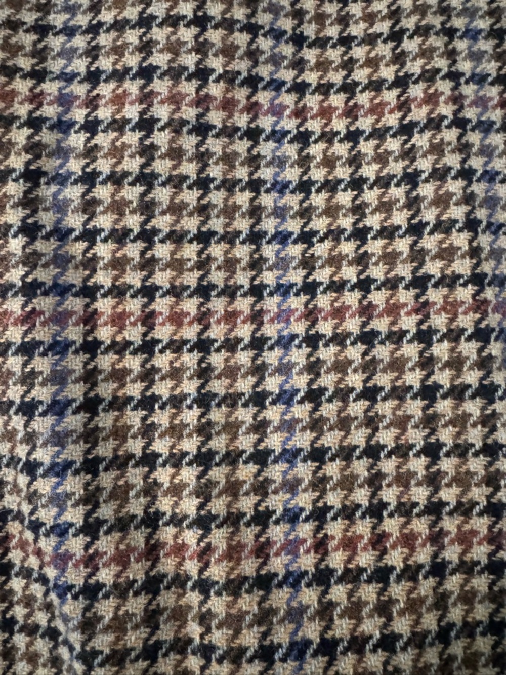 J. Crew “Mercantile” Brown Wool Blend Houndstooth Plaid Lined Pencil Skirt SZ 4 - Picture 4 of 12